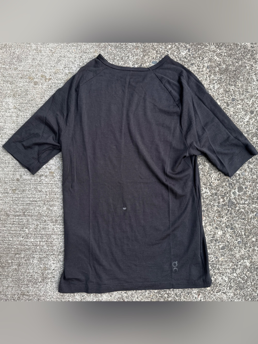 ON Running Merino-T Performance Tshirt Wool Wicking Women M Black Breathable Gym - Picture 4 of 5
